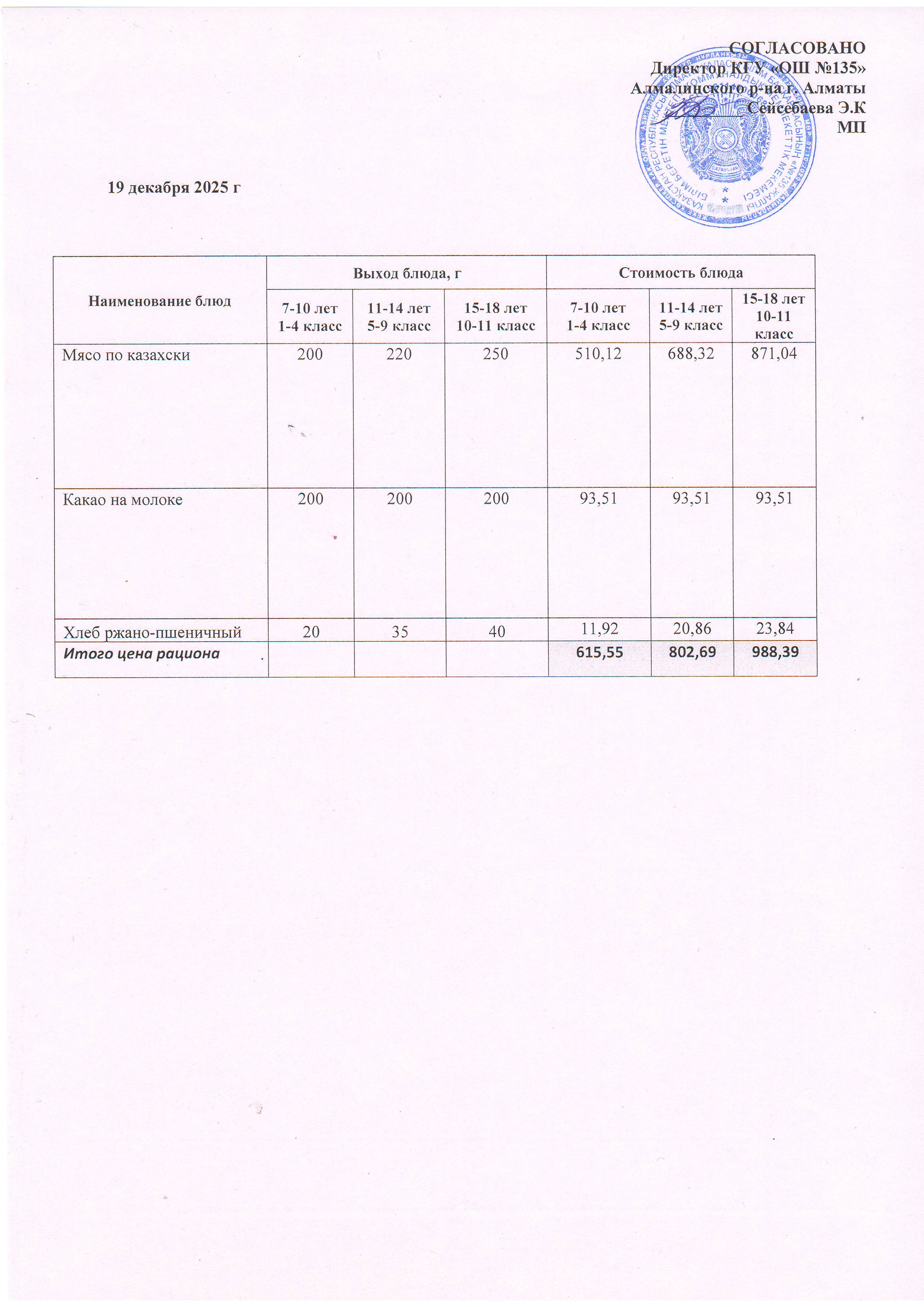 Ас мәзірі 19.12.2025